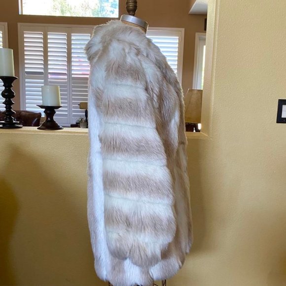 Vintage 1980 Jordache Faux Fur Coat Ombre USA size 11/12 - Picture 6 of 13